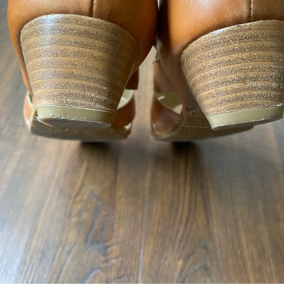 Rangoni Almafi Women’s Cognac Tan Leather Strappy Wedge Sandals SZ 9 - Picture 10 of 14